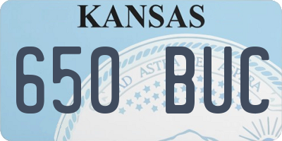 KS license plate 650BUC