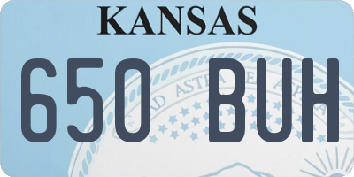 KS license plate 650BUH