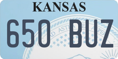 KS license plate 650BUZ