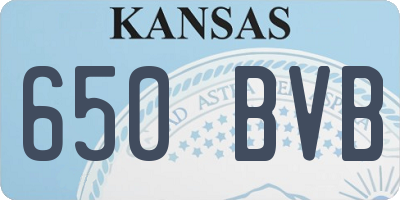 KS license plate 650BVB