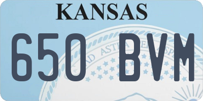 KS license plate 650BVM
