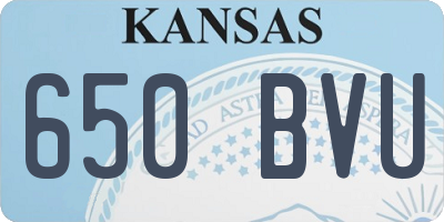 KS license plate 650BVU