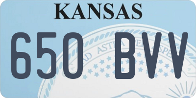 KS license plate 650BVV