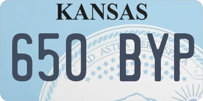 KS license plate 650BYP