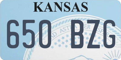 KS license plate 650BZG