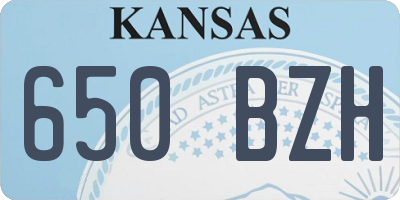KS license plate 650BZH