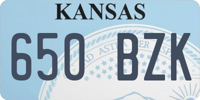 KS license plate 650BZK
