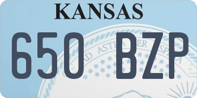 KS license plate 650BZP