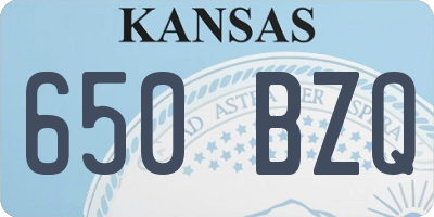 KS license plate 650BZQ