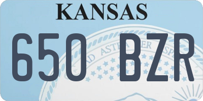 KS license plate 650BZR