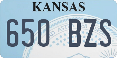 KS license plate 650BZS