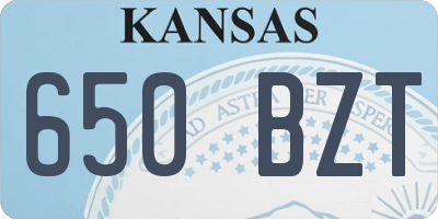 KS license plate 650BZT