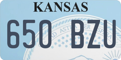 KS license plate 650BZU