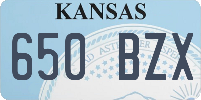 KS license plate 650BZX