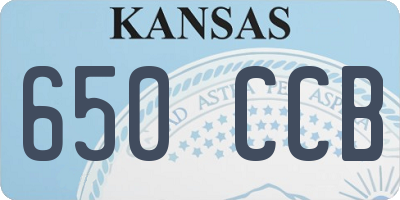 KS license plate 650CCB