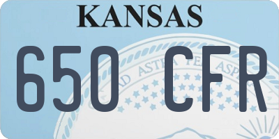 KS license plate 650CFR
