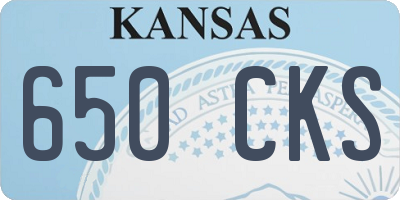 KS license plate 650CKS