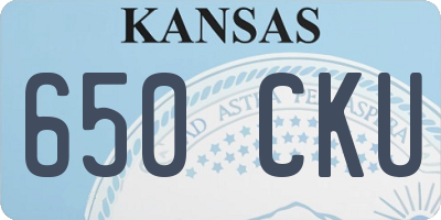 KS license plate 650CKU