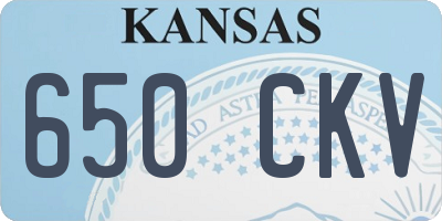 KS license plate 650CKV