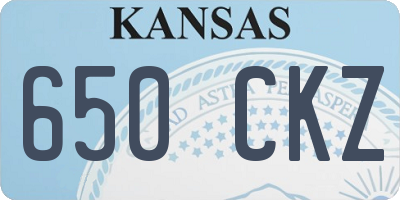 KS license plate 650CKZ