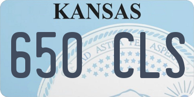 KS license plate 650CLS