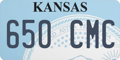 KS license plate 650CMC