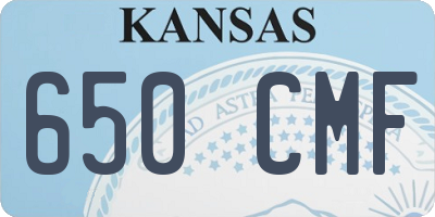 KS license plate 650CMF