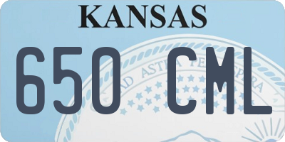 KS license plate 650CML