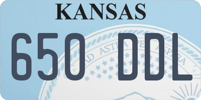 KS license plate 650DDL