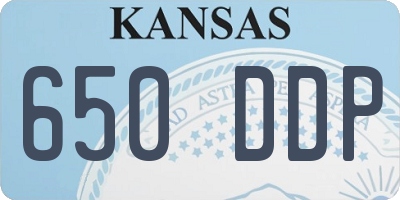 KS license plate 650DDP
