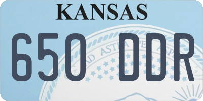 KS license plate 650DDR