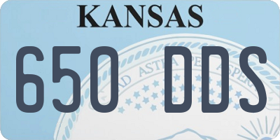 KS license plate 650DDS
