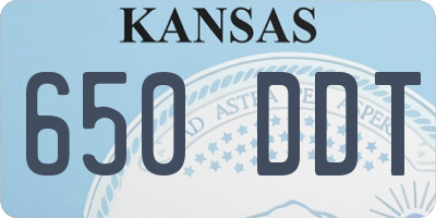 KS license plate 650DDT