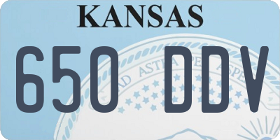 KS license plate 650DDV