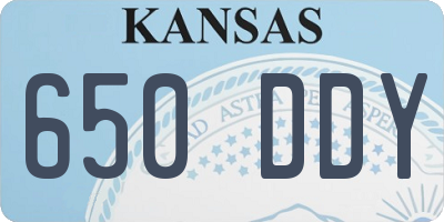 KS license plate 650DDY