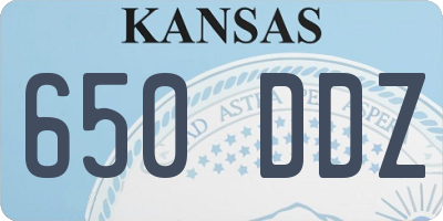 KS license plate 650DDZ