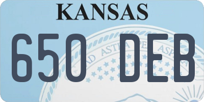KS license plate 650DEB