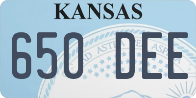 KS license plate 650DEE