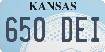 KS license plate 650DEI