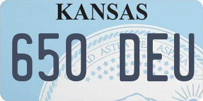 KS license plate 650DEU