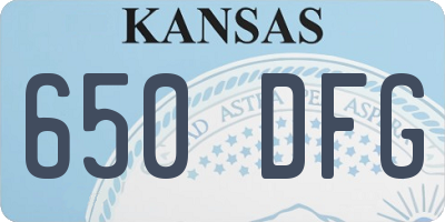KS license plate 650DFG