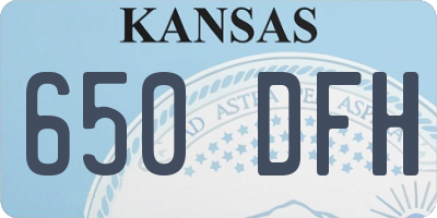 KS license plate 650DFH