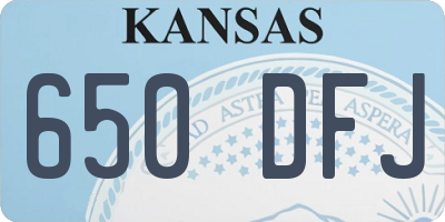 KS license plate 650DFJ