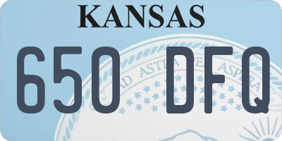 KS license plate 650DFQ