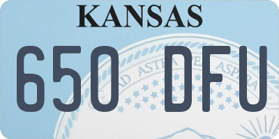 KS license plate 650DFU