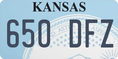 KS license plate 650DFZ