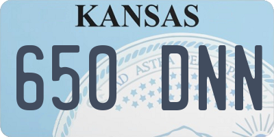 KS license plate 650DNN
