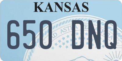 KS license plate 650DNQ