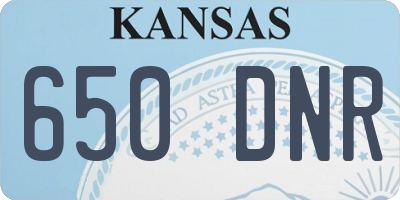 KS license plate 650DNR
