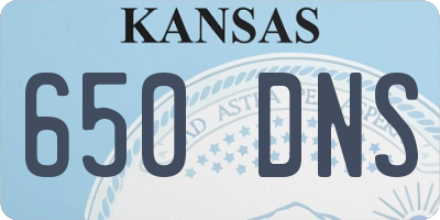 KS license plate 650DNS